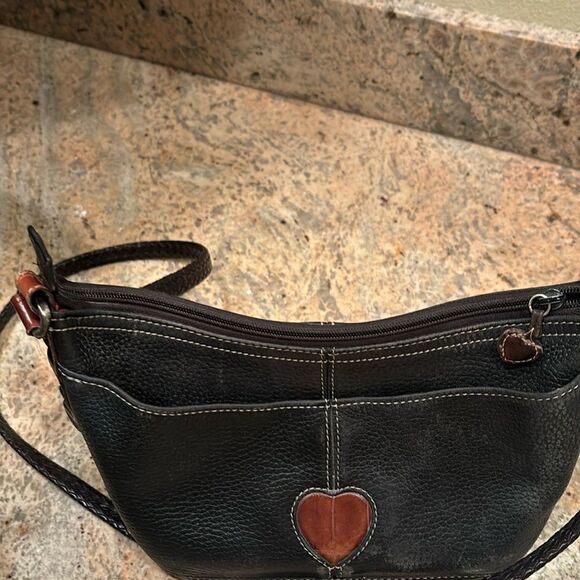 Brighton woman's leather purse. The leather are brown and black - Picture 10 of 16
